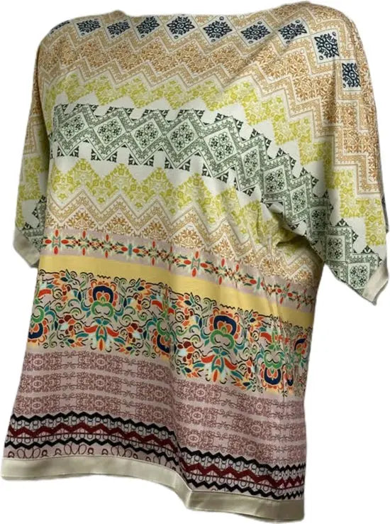 Soggo - Travelstof blouse - Multiprint pattern blouse - Ademend - Kreukvrij - Duurzame Jurk - in 2 maten - Mapsy B.V