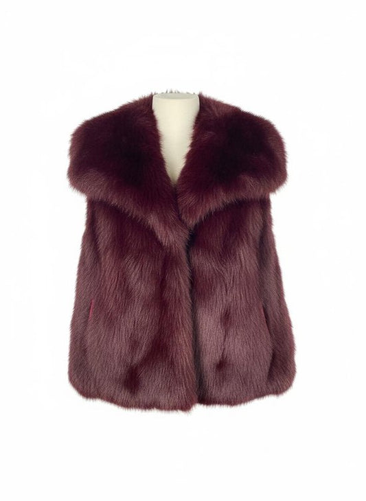 Faux Fur Mouwloze Jas