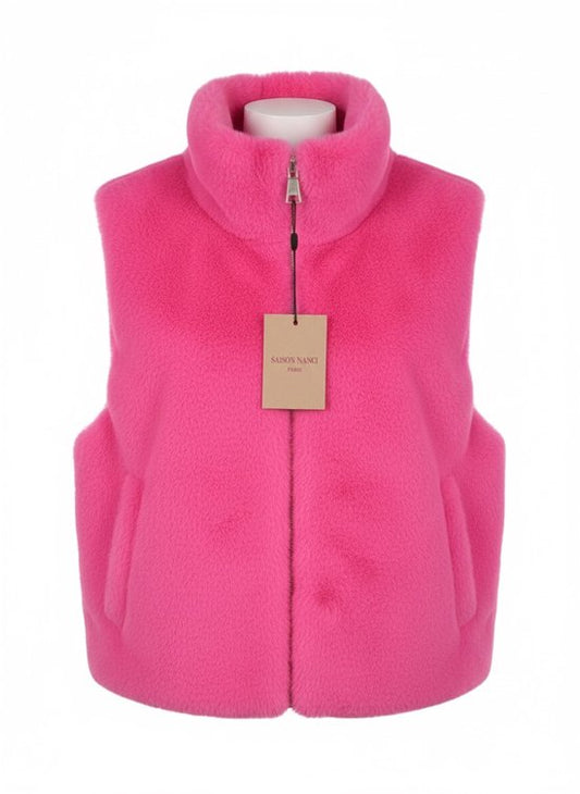 Premium Faux Fur Bodywarmer Roze