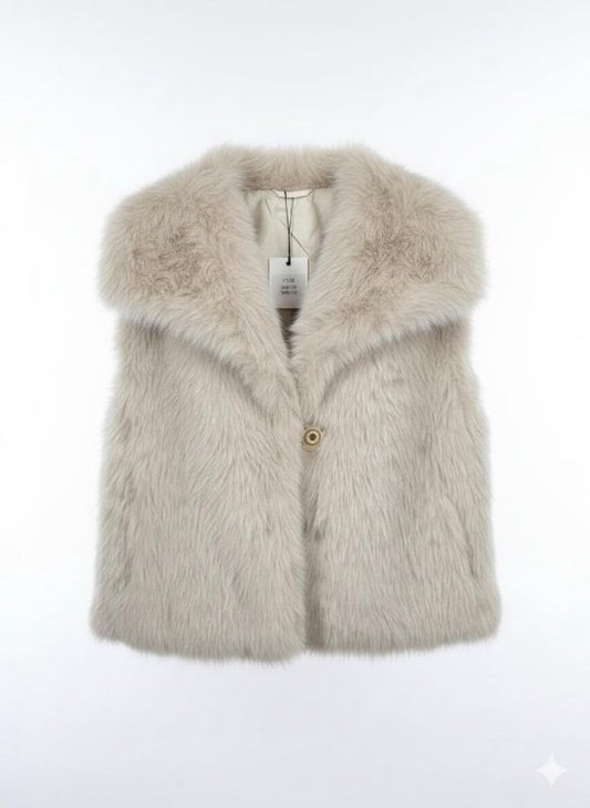 Faux Fur Mouwloze Jas