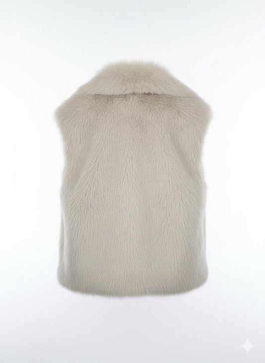 Faux Fur Mouwloze Jas