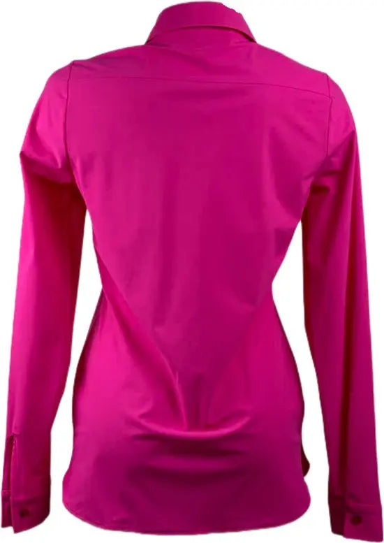 Angelle Milan – travelstof blouse – Fuchsia Casual Blouse – Ademend – Casual – Duurzame Blouse - Mapsy B.V