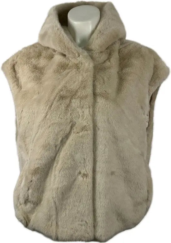 Trendy Faux Fur Bodywarmer met Capuchon - In 4 kleuren - One Size - Wintertrend 2024!