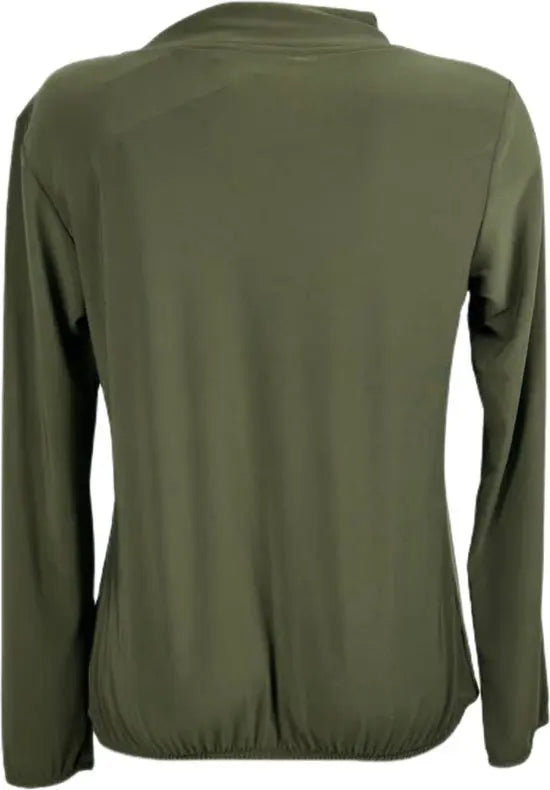 Angelle Milan – travelstof blouse – Army blouse met Koord – Ademend – Kreukvrij – Duurzame Blouse - Mapsy B.V