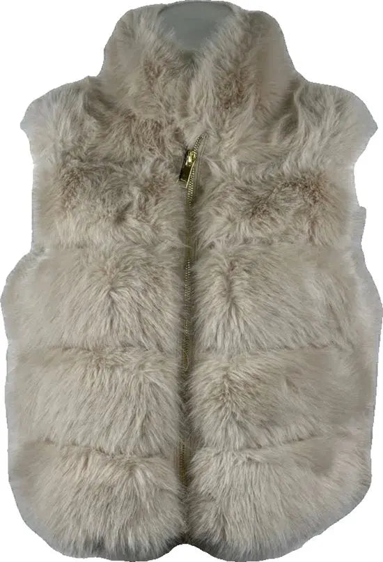 Elegante Dames Faux Fur Bontjas – Warm en Zacht - Beschikbaar in 4 stijlvolle kleuren - One Size - Wit/cremeachtig