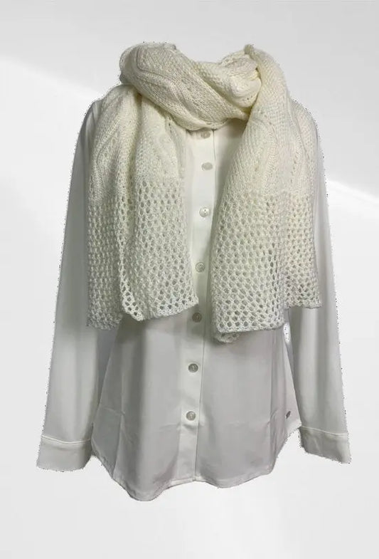 Casual sjaal - Acrylic stof - Wit - In verschillende kleuren beschikbaar - Mapsy B.V