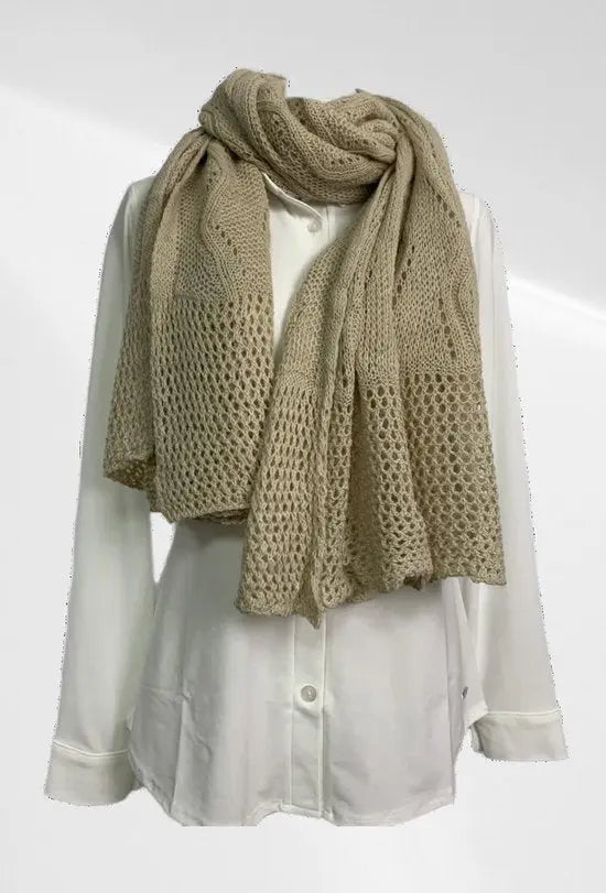 Casual sjaal - Acrylic stof - Beige - In verschillende kleuren beschikbaar - Mapsy B.V
