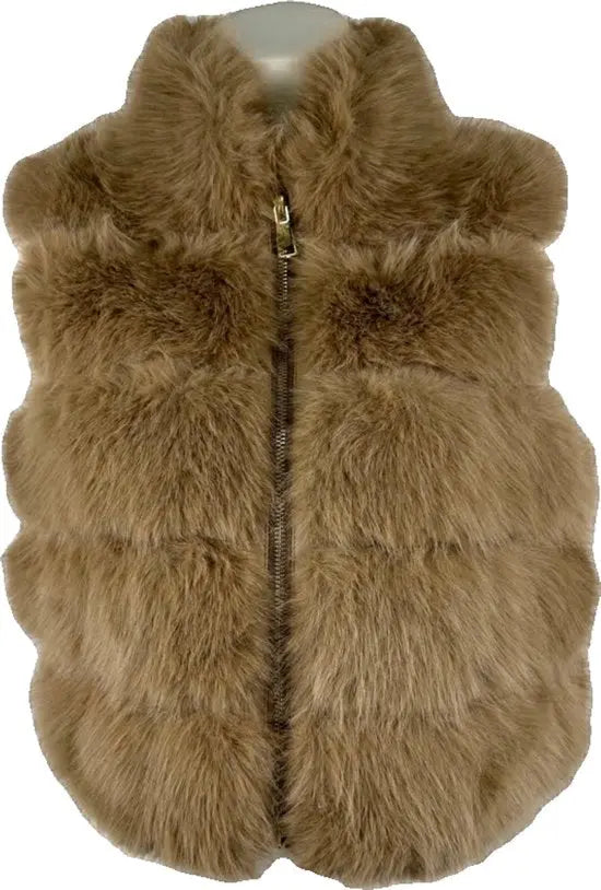 Elegante Dames Faux Fur Bontjas – Warm en Zacht - Beschikbaar in 4 stijlvolle kleuren - One Size - Camel