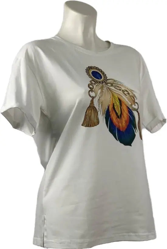 Trendy T-shirt met Unieke Print en Comfortabele Pasvorm - Mapsy B.V