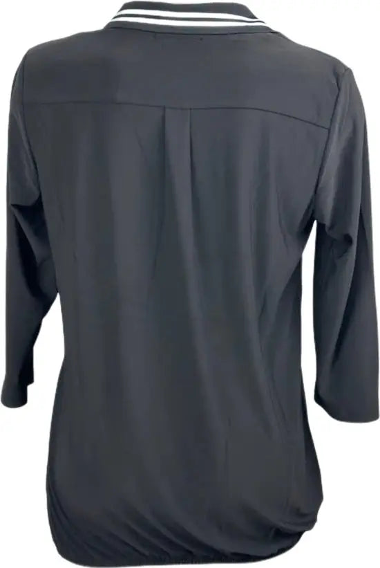 Angelle Milan – travelstof blouse – Zwarte Sportieve blouse met Band – Ademend – Kreukvrij – Duurzame Blouse - Mapsy B.V