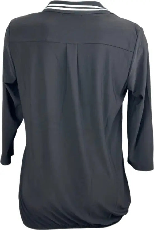 Angelle Milan – travelstof blouse – Zwarte Sportieve blouse met Band – Ademend – Kreukvrij – Duurzame Blouse - Mapsy B.V