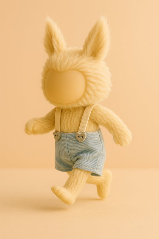Labubu Outfit -  Denim short met bretels