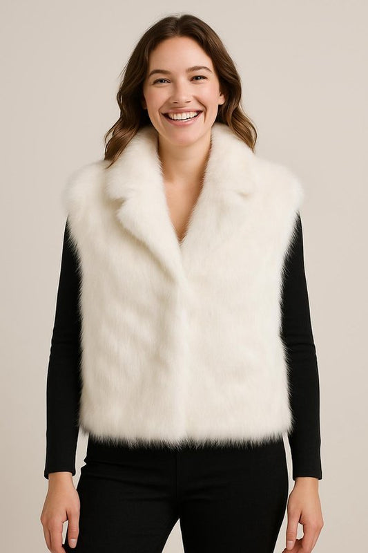 Faux Fur Mouwloze Jas