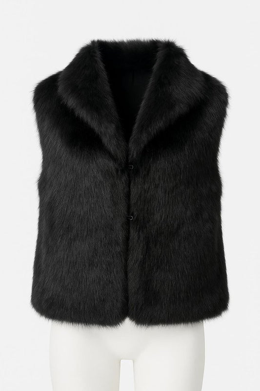 Faux Fur Mouwloze Jas