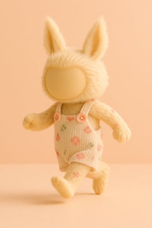 Labubu Outfit -  Bloemetjes tuinbroekje met knoopdetail