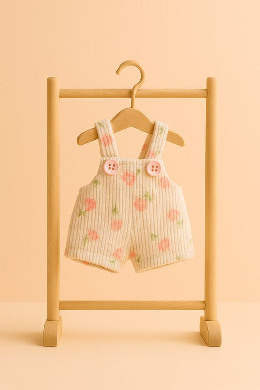 Labubu Outfit -  Bloemetjes tuinbroekje met knoopdetail