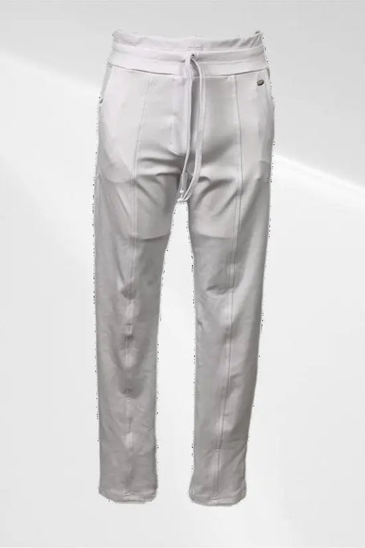 Angelle Milan - Casual travelstof broek - Wit - Travelstof - In 5 maten verkrijgbaar - Mapsy B.V