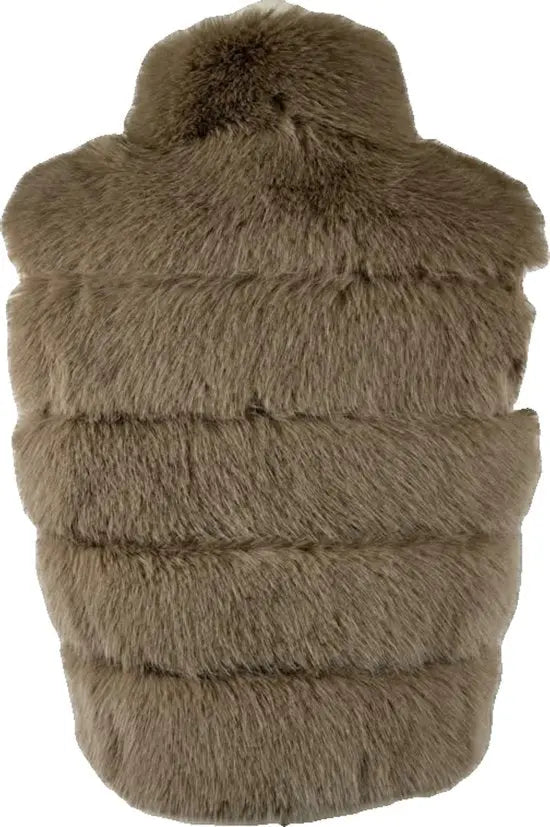 Elegante Dames Faux Fur Bontjas – Warm en Zacht - Beschikbaar in 4 stijlvolle kleuren - One Size - Taupe