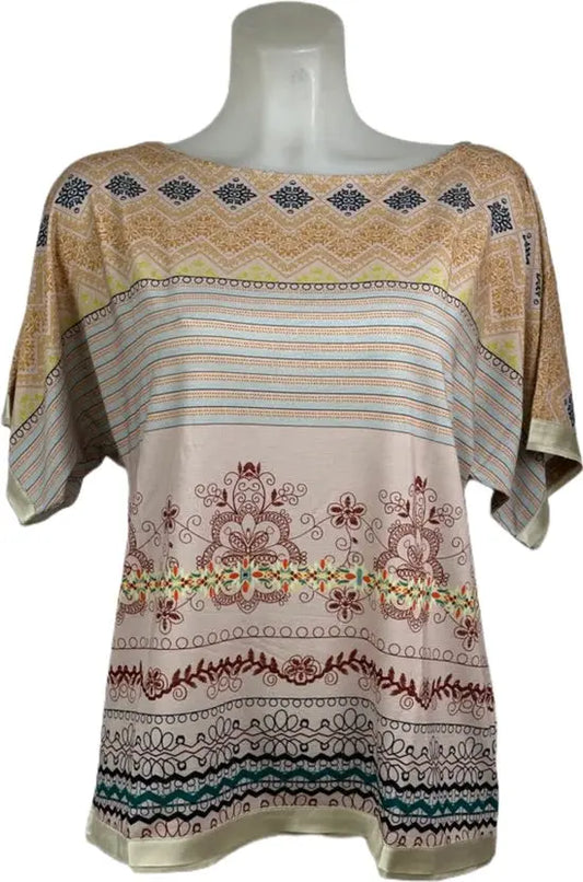 Soggo - travelstof blouse - Multiprint blouse - Ademend - Kreukvrij - in 2 maten - Mapsy B.V