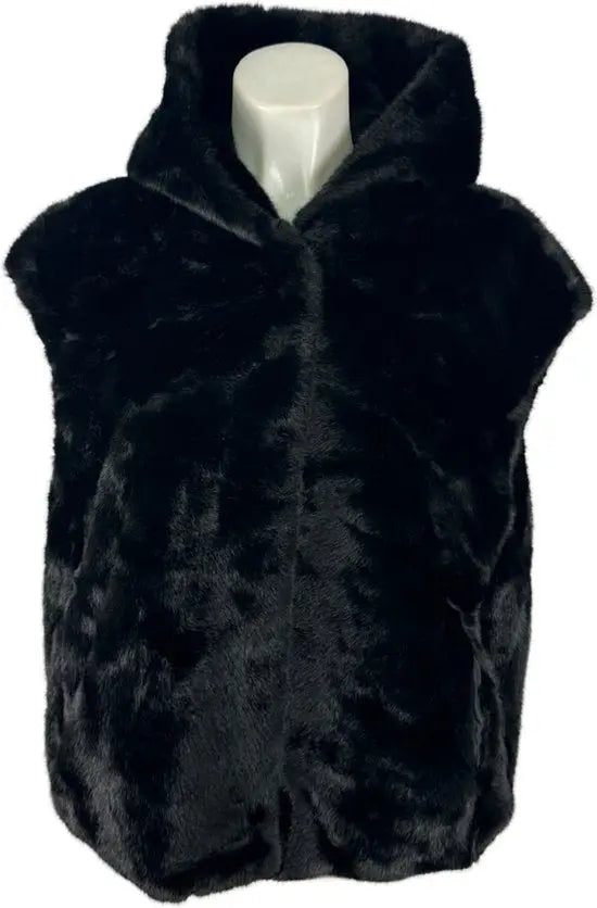 Trendy Faux Fur Bodywarmer met Capuchon - In 4 kleuren - One Size - Wintertrend 2024!