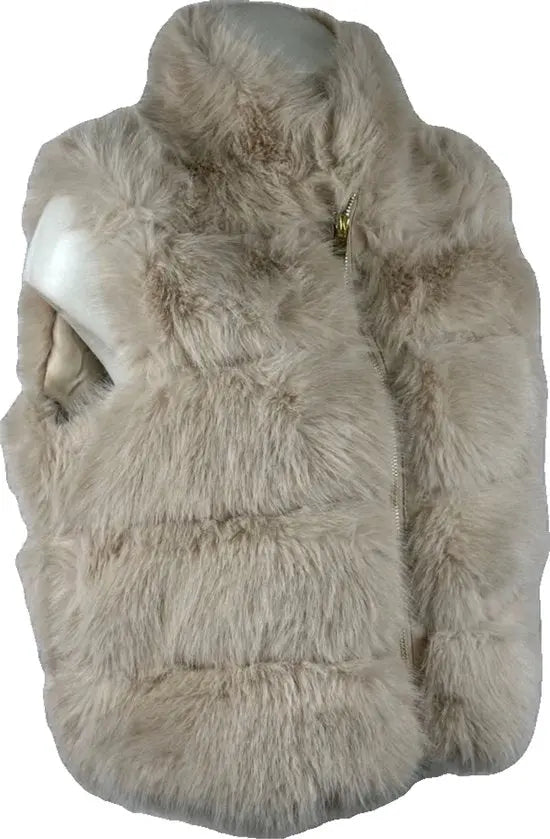 Elegante Dames Faux Fur Bontjas – Warm en Zacht - Beschikbaar in 4 stijlvolle kleuren - One Size - Wit/cremeachtig