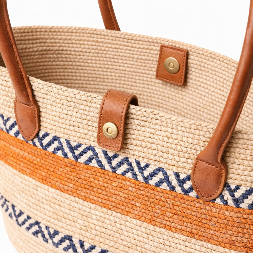 HS Strandsetje - Hoed + Tas - praktisch voor dagelijks gebruik - 5 kleuren - DETAIL