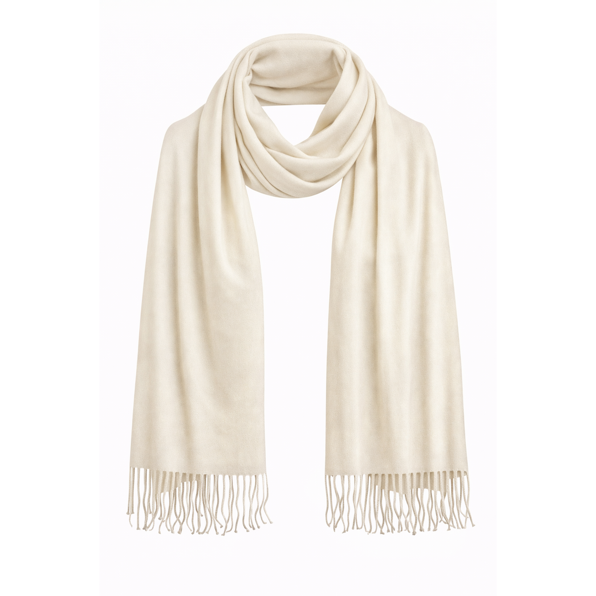 HS Cashmere Look Sjaal - 10+ Kleuren - 180x68cm - Veelzijdig te gebruiken - Off-White