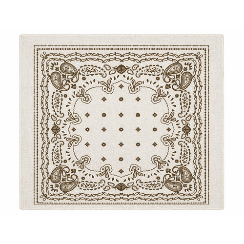 HS Sjaal - 70x70 NIEUW - In 8+ Kleuren - Cotton Look - Wit/Bruin