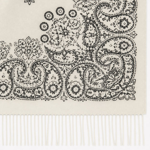 Vierkante Paisley Sjaal met Franjes - 105x105 cm