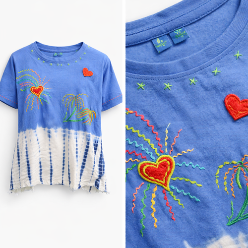 HS T-Shirt - 100% Katoen - Short Sleeve - comfortabele pasvorm - 5 kleuren - DETAIL