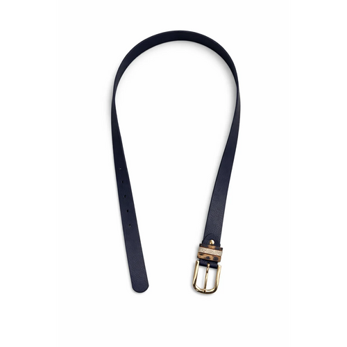HS Riem - In 10+ Kleuren - Basic Riem - 85-100cm - Donkerblauw Panter
