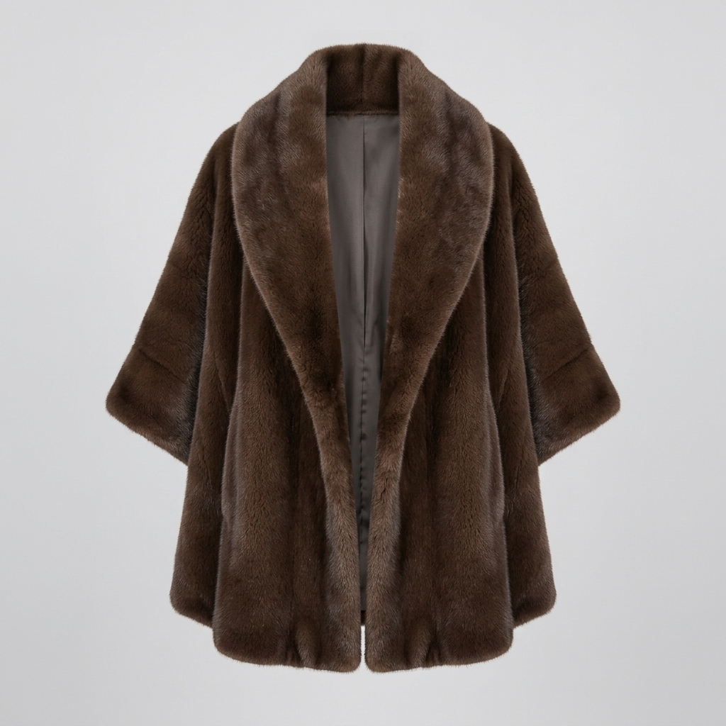 Faux Fur Poncho – Model 41090