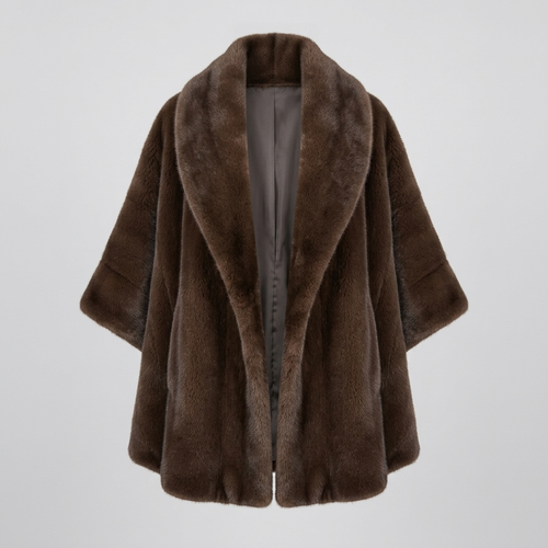 Faux Fur Poncho – Model 41090