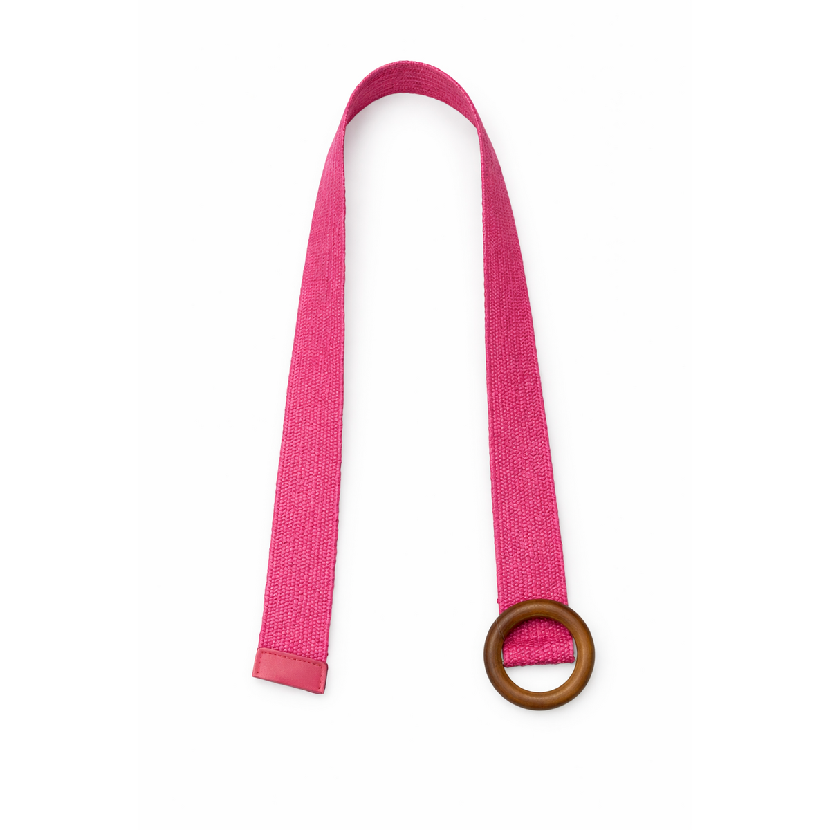 HS Riem - In 10+ Kleuren - Effen met Houten Gesp - Roze