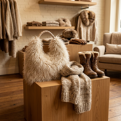 Faux Fur Shaggy Tas