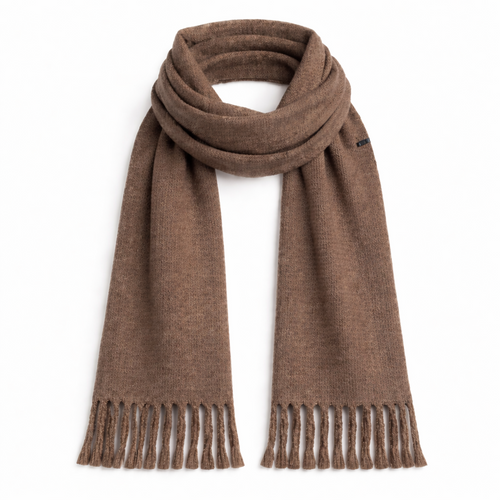 HS Wintersjaal - In 7+ Kleuren - Effen - Wollen look - Donker Taupe