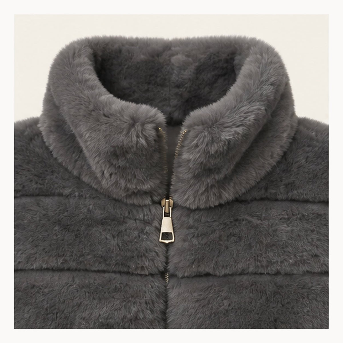 Faux Fur Bodywarmer met Hoge Kraag – One Size