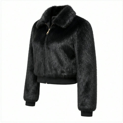 Faux Fur Bomberjas met Elastische Band - One Size