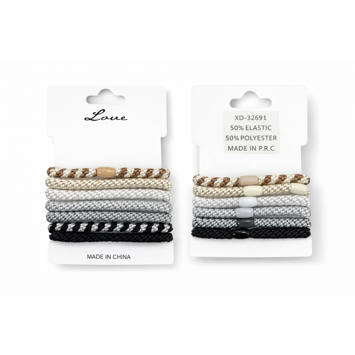 HS Elastiekjes - In 5 Kleuren - In setjes van 5 - Beige