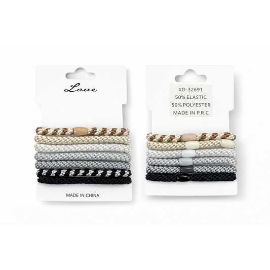 HS Elastiekjes - In 5 Kleuren - In setjes van 5 - Beige