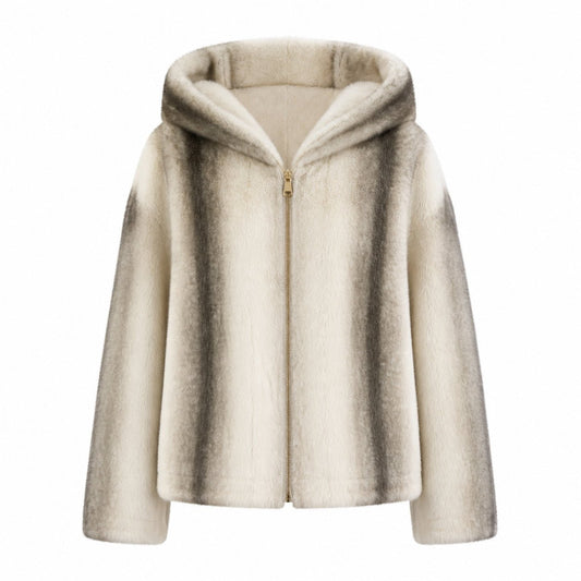 Reversible Jas - Crème - Faux Fur & Suèdelook - One Size