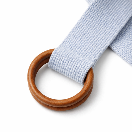 HS Riem - Effen met Houten Gesp - verstelbare pasvorm - 11 kleuren - DETAIL