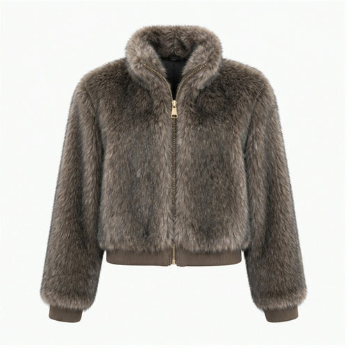 Faux Fur Bomberjas met Elastische Band - One Size