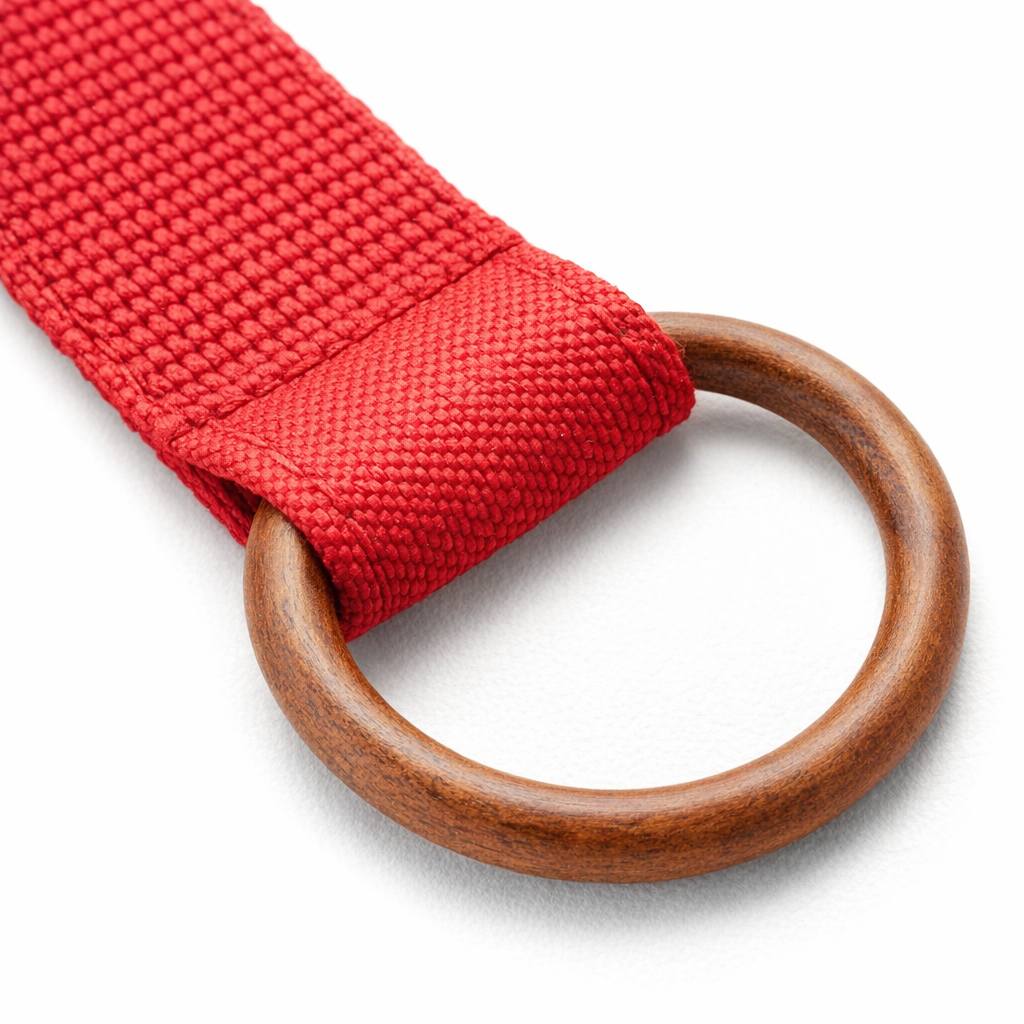 HS Riem - Effen met Houten Gesp - verstelbare pasvorm - 11 kleuren - DETAIL