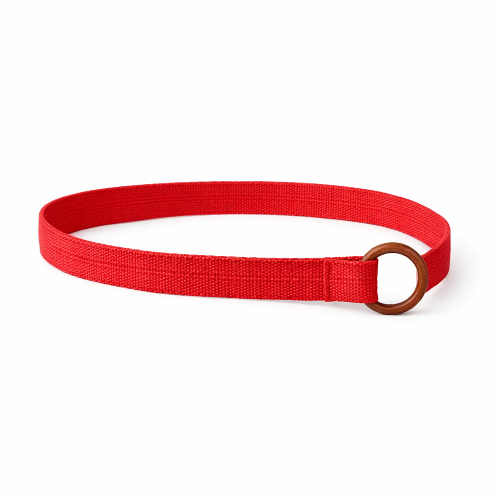 HS Riem - Effen met Houten Gesp - verstelbare pasvorm - 11 kleuren - SIDE