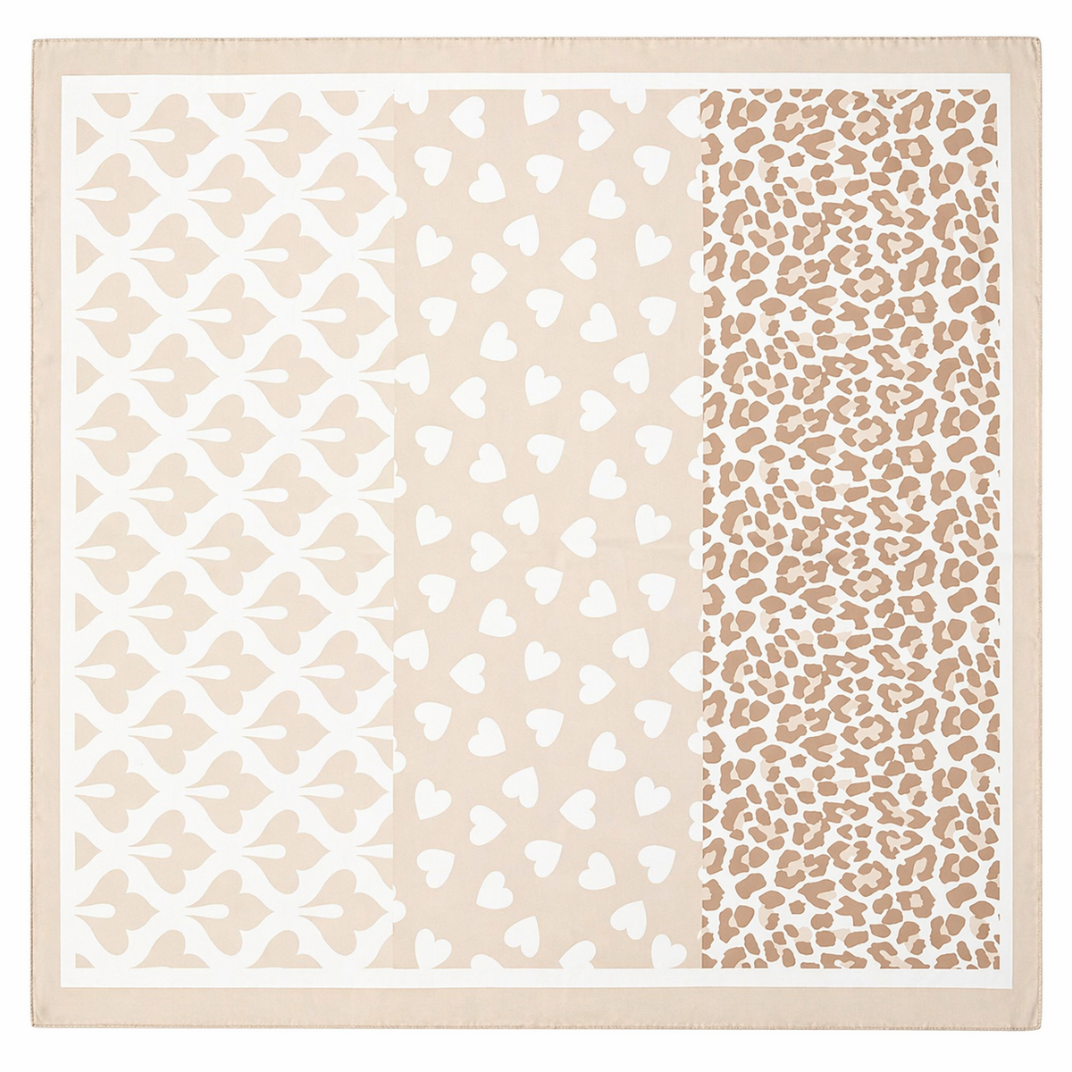 HS Sjaal - 70x70 NIEUW - In 5 Kleuren - Zijde Satijnen Look - Beige