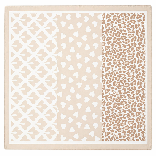 HS Sjaal - 70x70 NIEUW - In 5 Kleuren - Zijde Satijnen Look - Beige