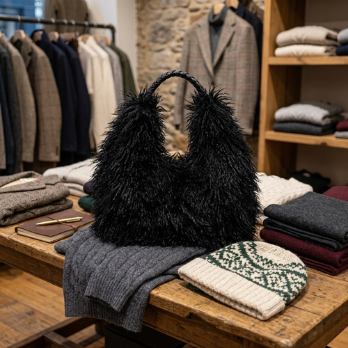 Faux Fur Shaggy Tas