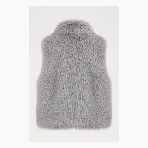 Shaggy Faux Fur Bodywarmer - One Size