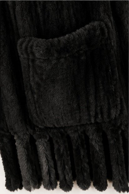 Faux Fur Poncho Sjaal